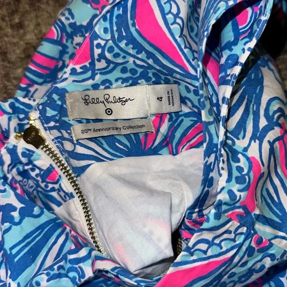 Lilly Pulitzer "My Fans" sleeveless shift mini dress for Target collection sz 4 - Picture 12 of 12